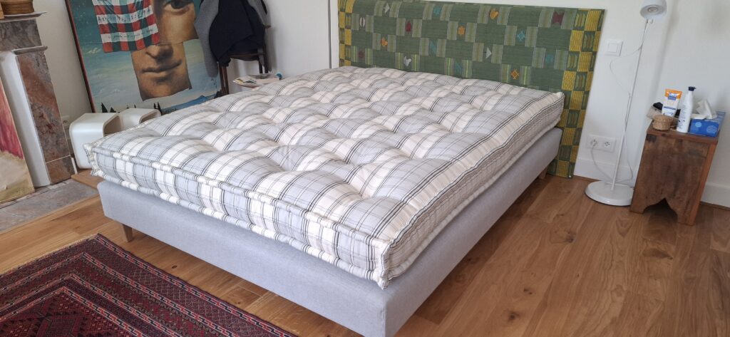 matelas laine coutil coton