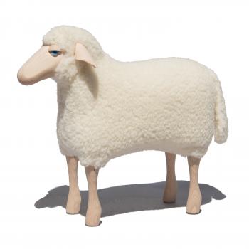Mouton blanc de décoration en laine
