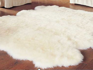 Tapis en peau de mouton grande taille en laine Mérinos