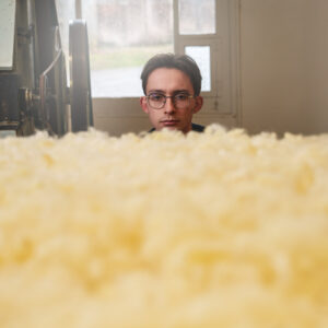 égalisation d'un matelas laine de mouton