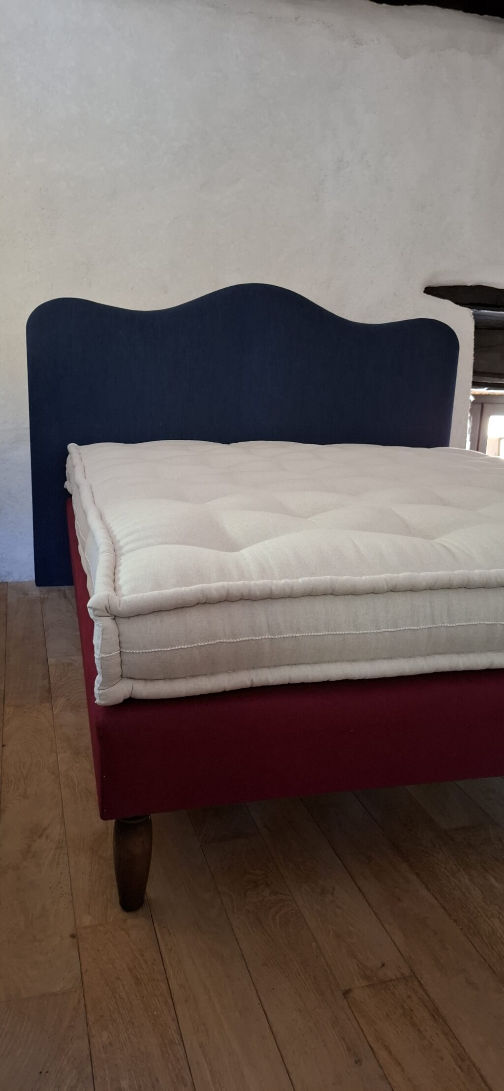matelas laine de mouton avec toile en lin