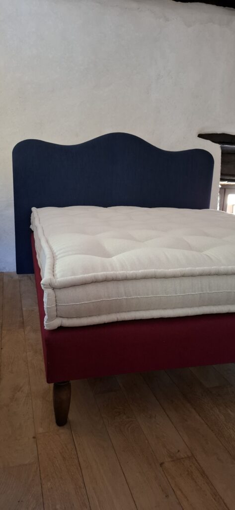 matelas laine de mouton avec toile en lin