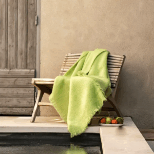 plaid mohair uni brun de vian tiran