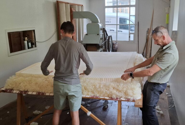 matelas artisanal en latex naturel fabriqué en France