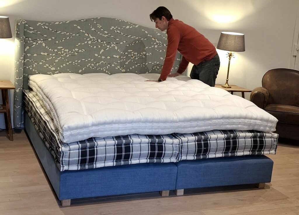 Mini-ressorts ensachés matelas laine et crin – indépendance de couchage, soutien point par point