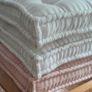 matelas laine naturelle terminé avec ses bourrelets - Cardelaine Toile en lin